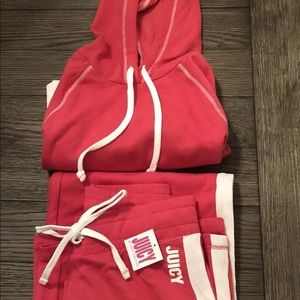 Wide Leg Crop Fleece Track Set by Juicy Couture